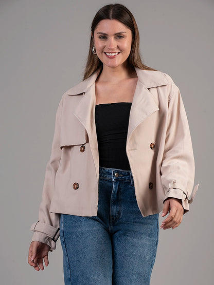 Trench Corto Beige