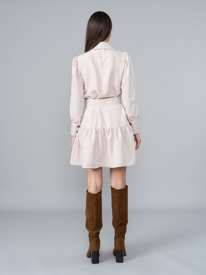 Vestido Alba 2.0 Beige en Chalis