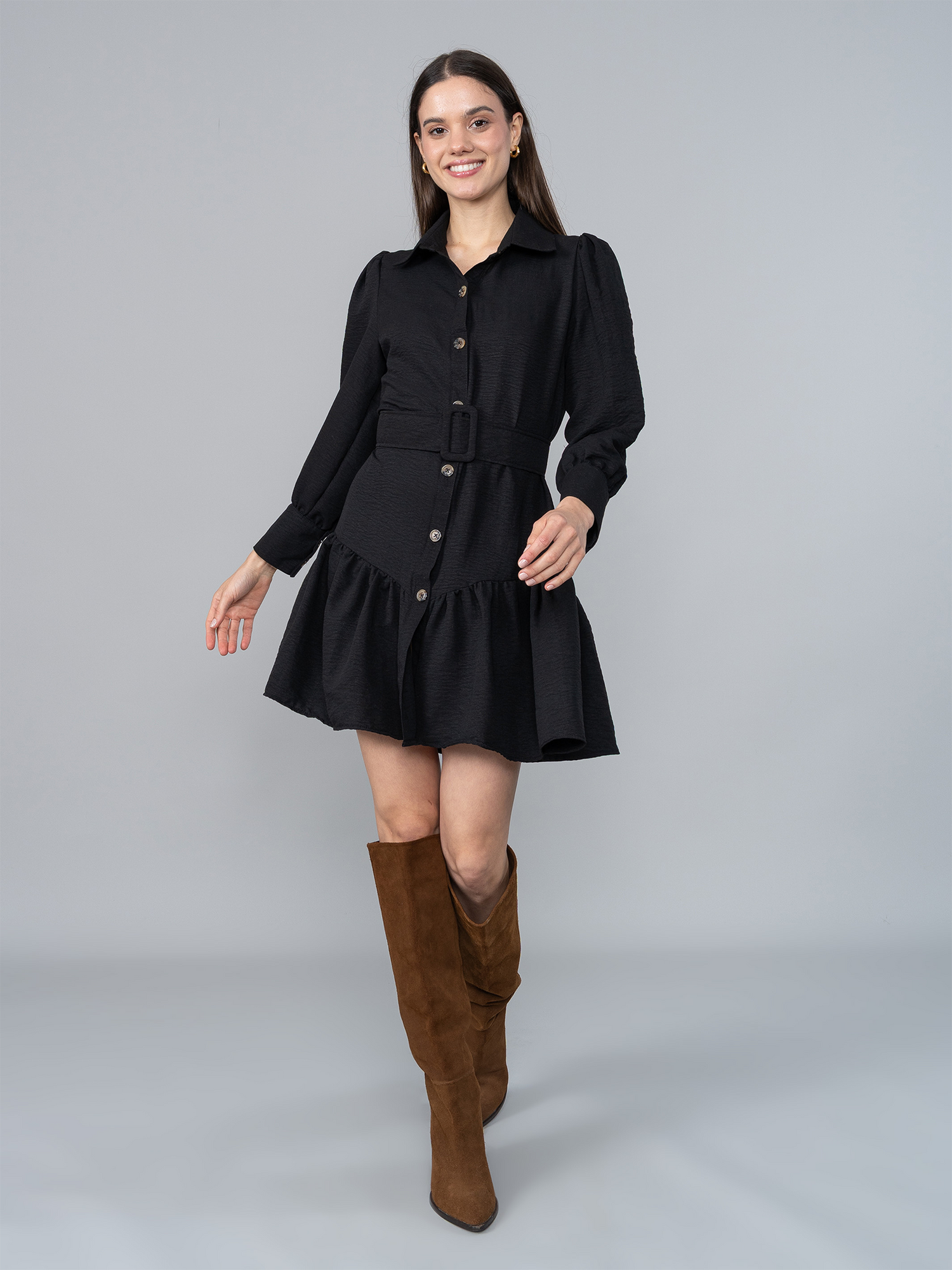 Vestido Alba 2.0 Negro en Chalis