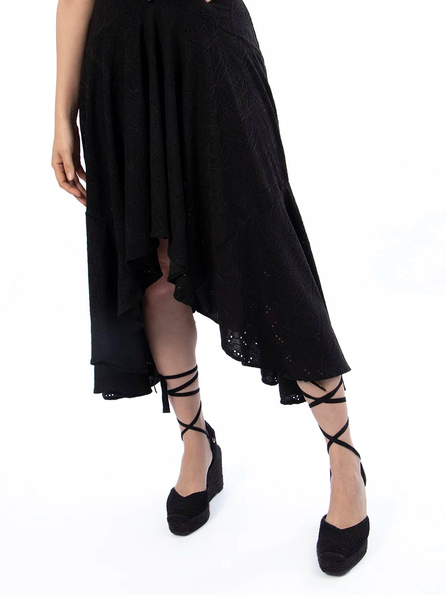 Vestido Broderie Alegra Negro