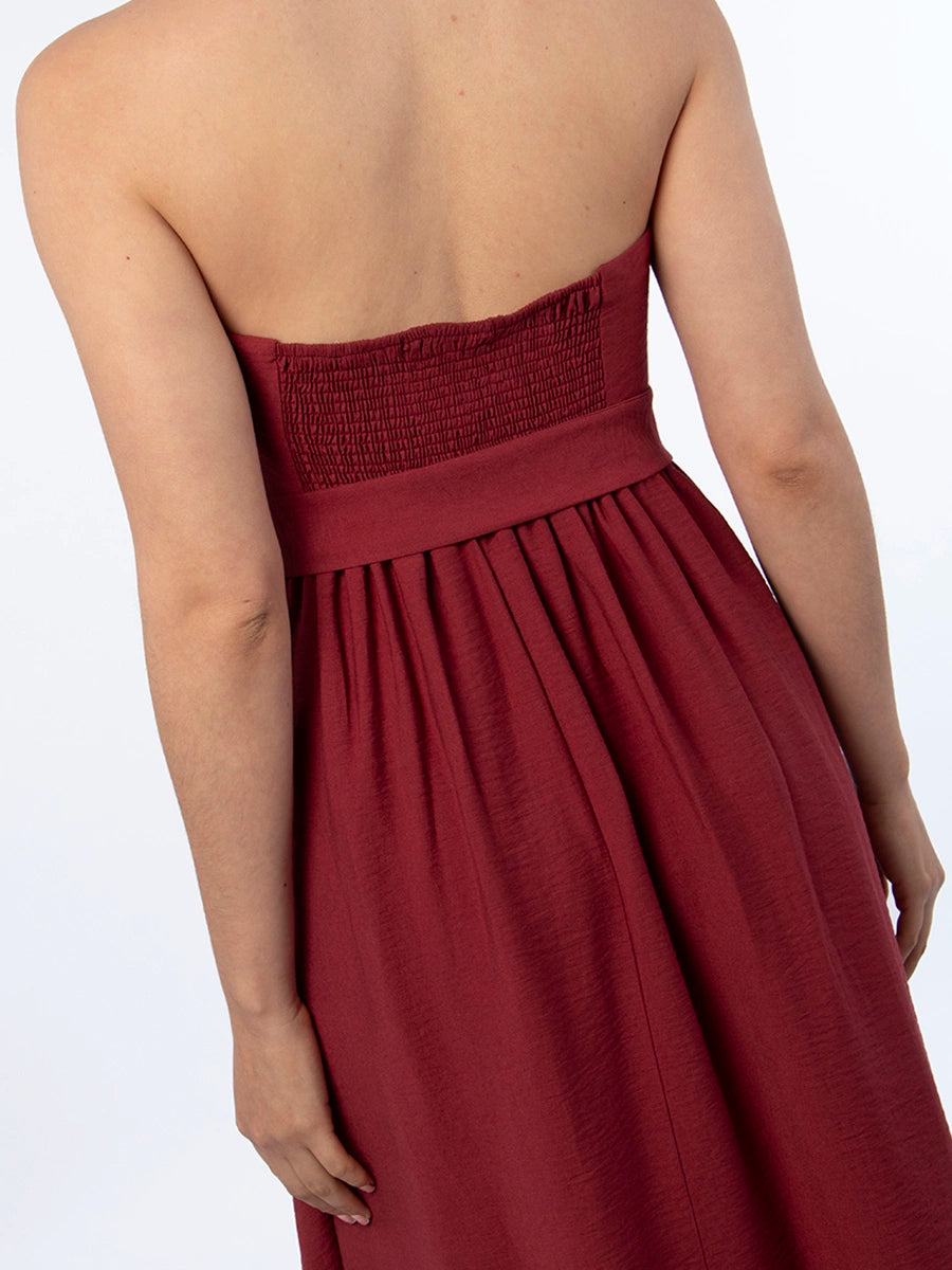 Vestido Elsa Borgoña