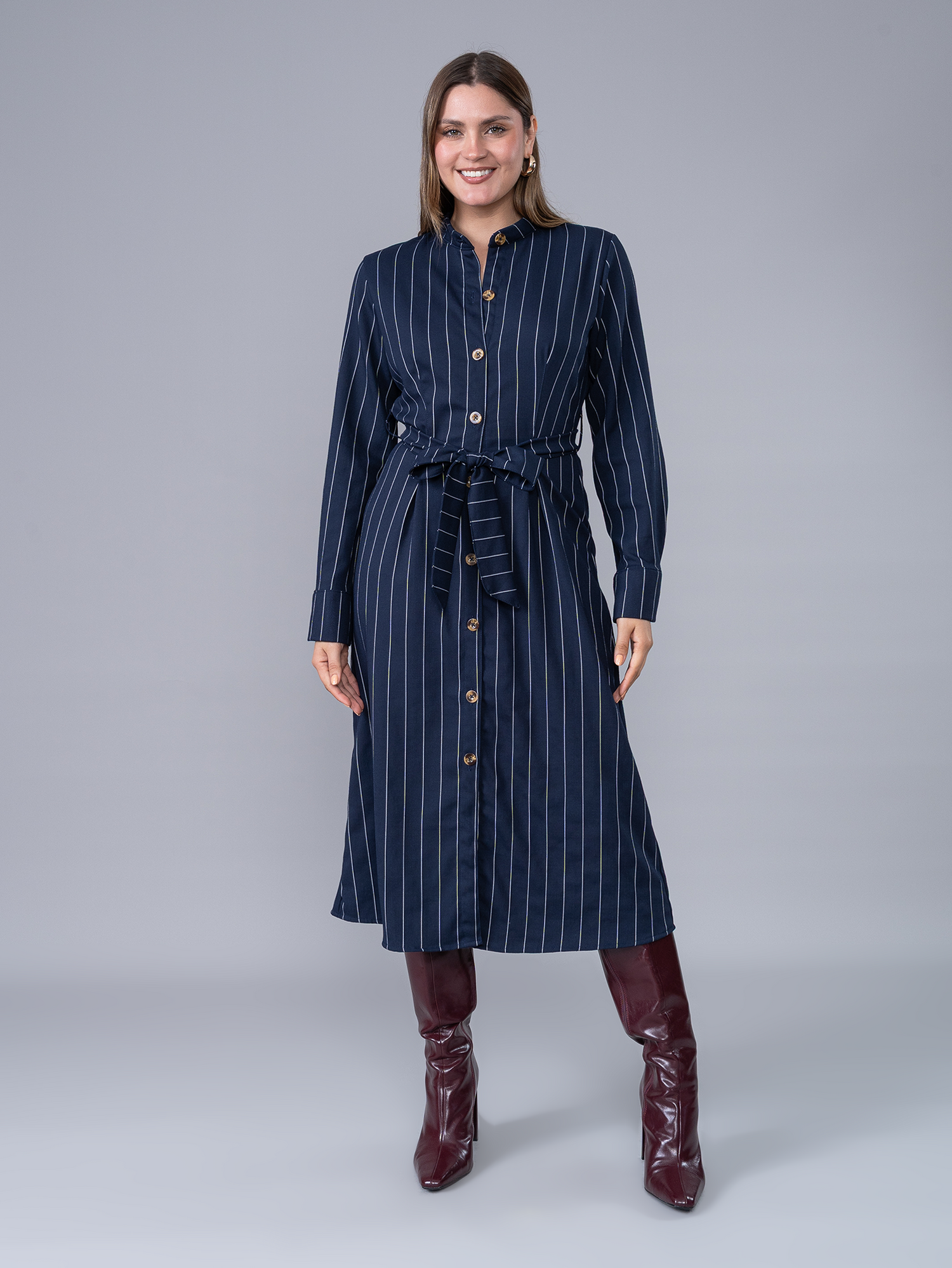 Vestido Camisero Martina Azul