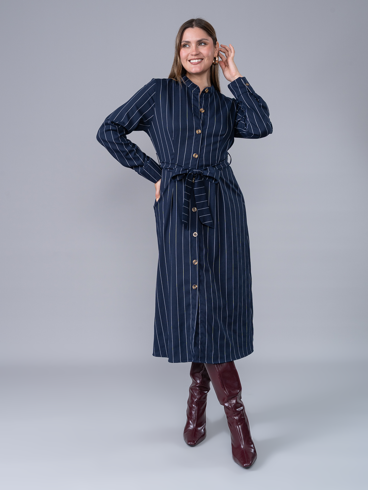 Vestido Camisero Martina Azul