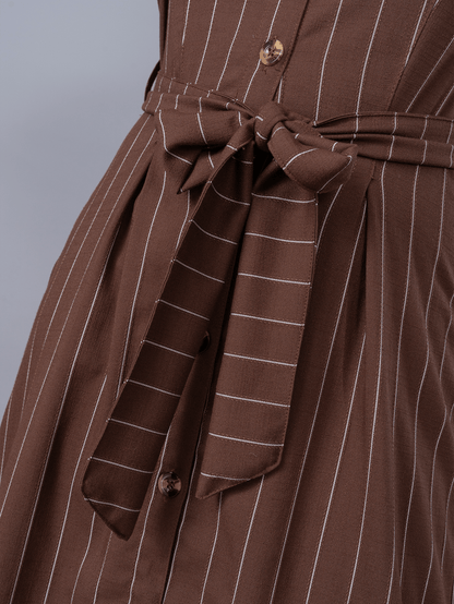 Vestido Camisero Martina Marrón - Vestido de La Matier