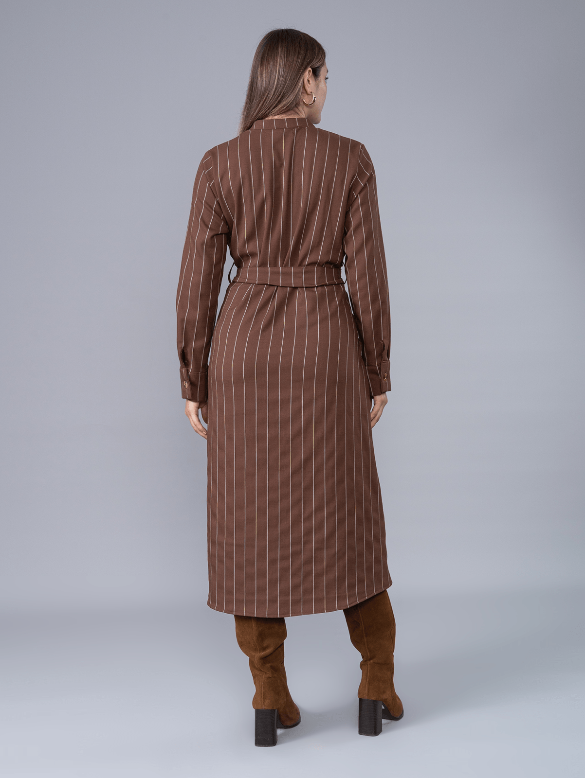 Vestido Camisero Martina Marrón - Vestido de La Matier