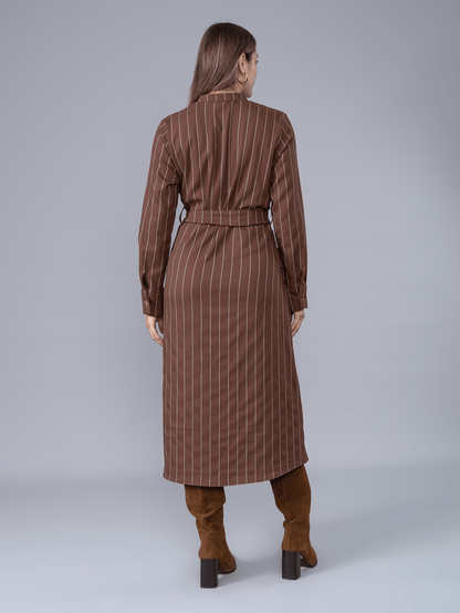 Vestido Camisero Martina Marrón - Vestido de La Matier