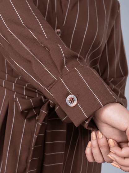 Vestido Camisero Martina Marrón - Vestido de La Matier
