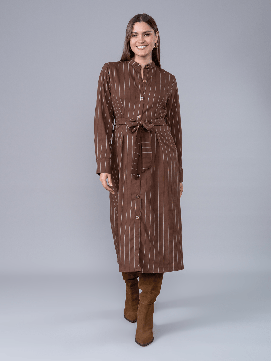 Vestido Camisero Martina Marrón - Vestido de La Matier