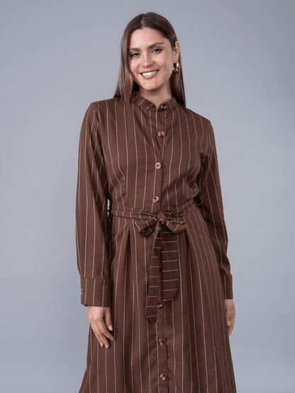 Vestido Camisero Martina Marrón - Vestido de La Matier