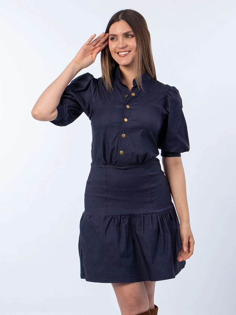 Vestido Chambray Azul Alina