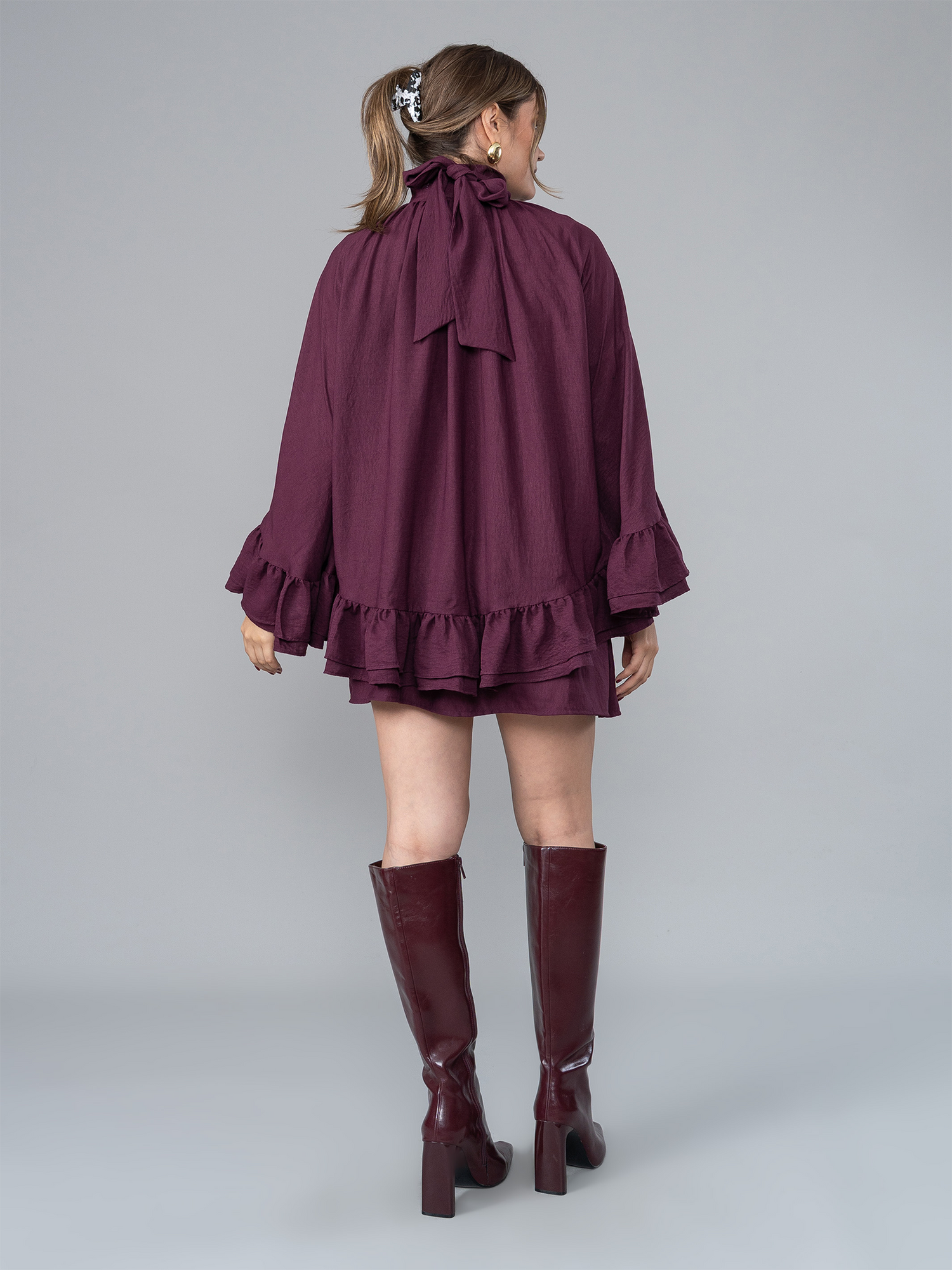 Vestido Julieta Corto Guinda