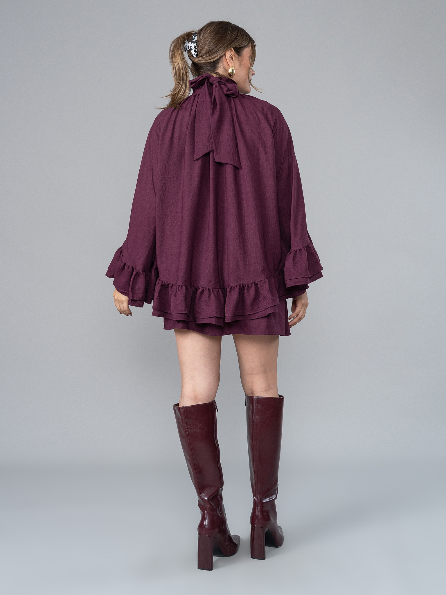Vestido Julieta Corto Guinda