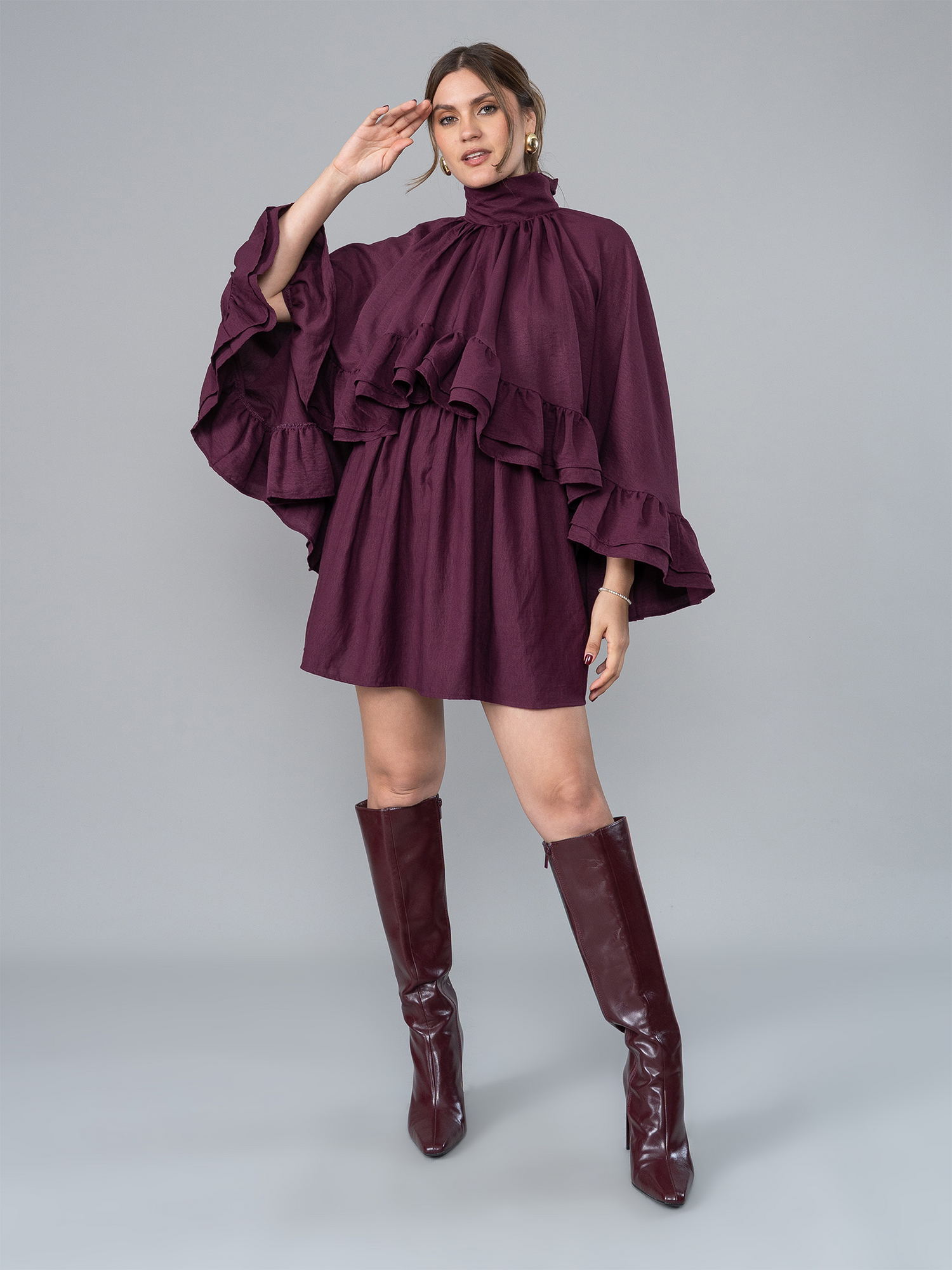 Vestido Julieta Corto Guinda