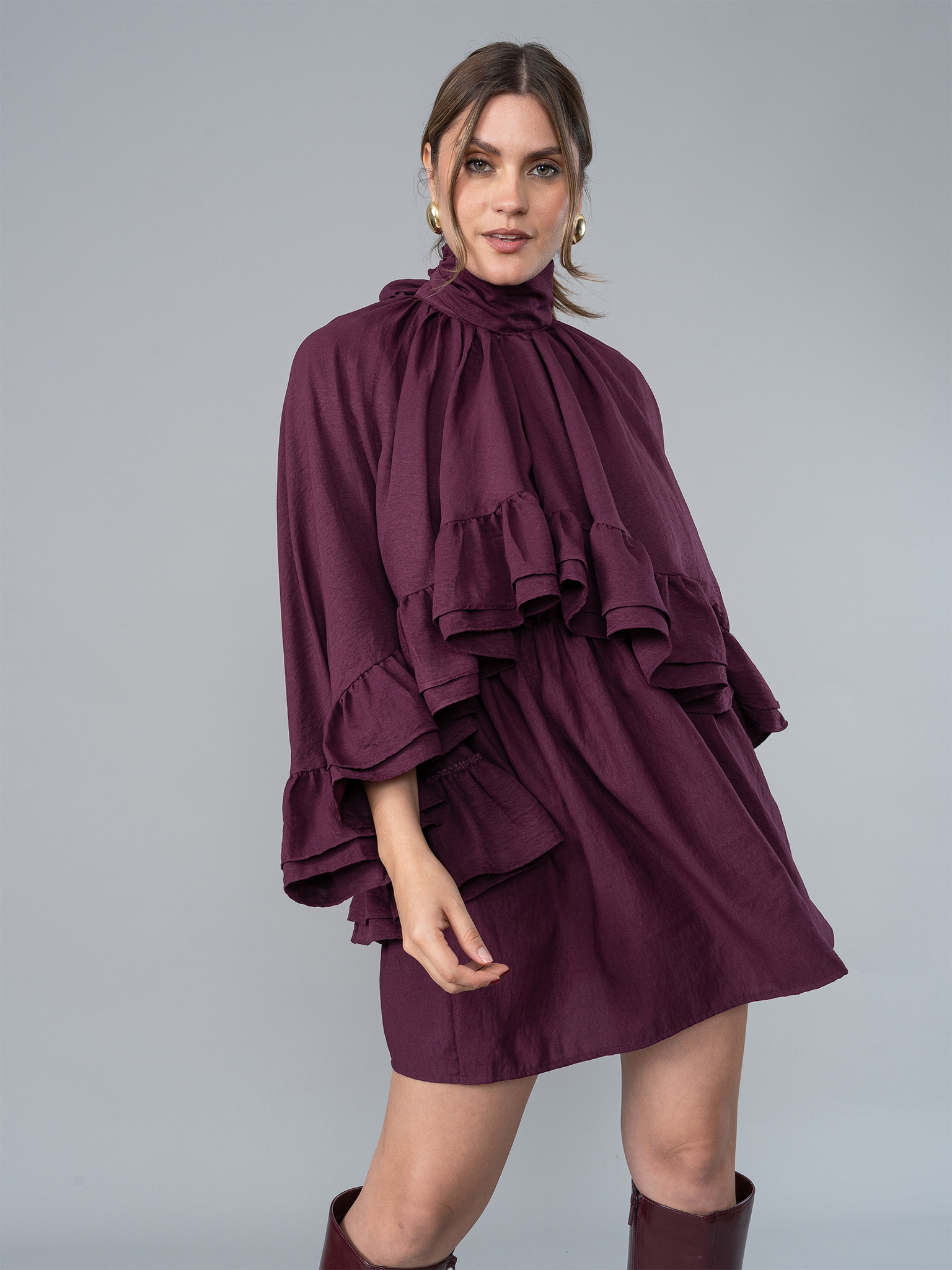 Vestido Julieta Corto Guinda