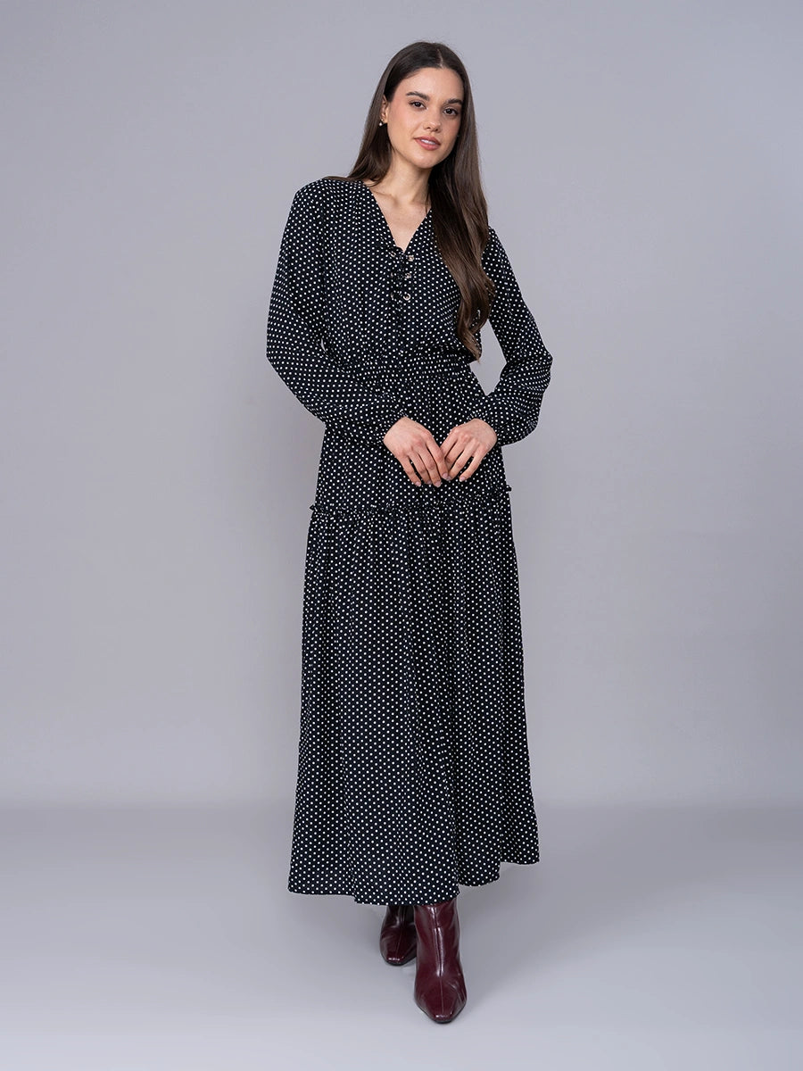 Vestido Largo Polka Dots