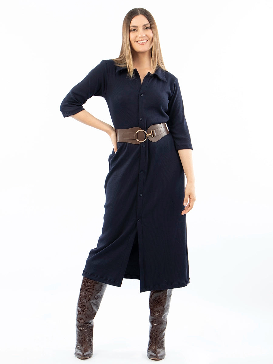Vestido Laura Azul Oscuro