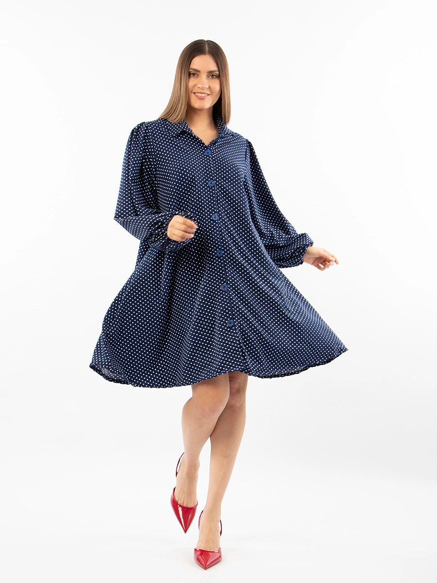 Vestido Cecilia Puntos Blancos