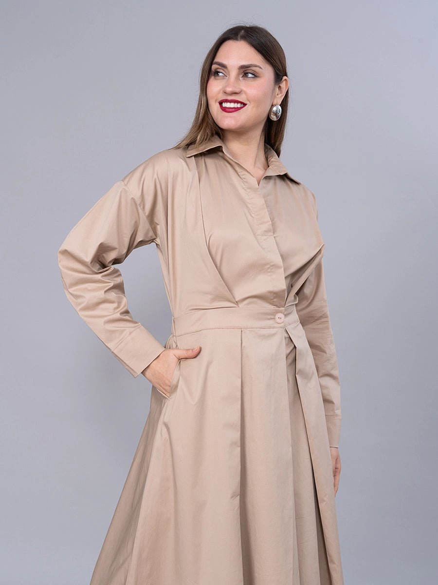 Vestido Renata Beige - Vestido de La Matier