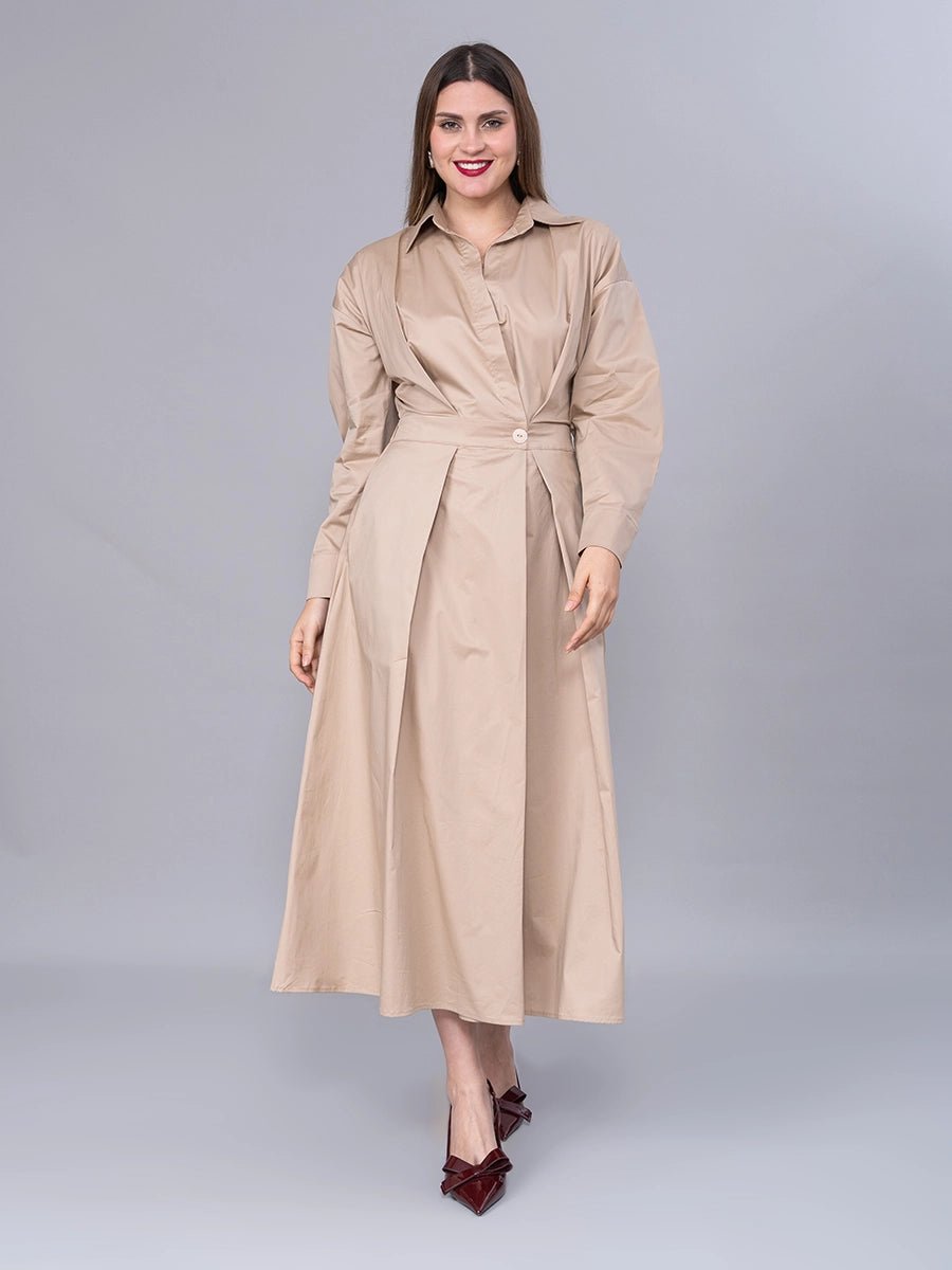 Vestido Renata Beige - Vestido de La Matier