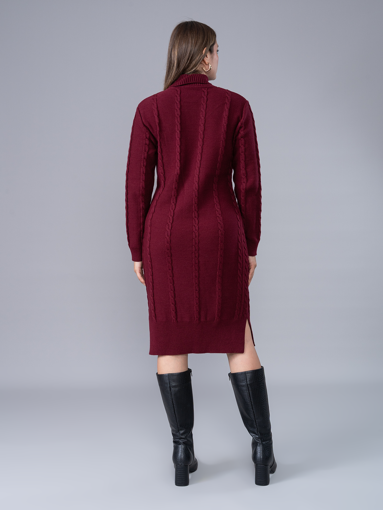 Vestido Tejido Silvana Guinda