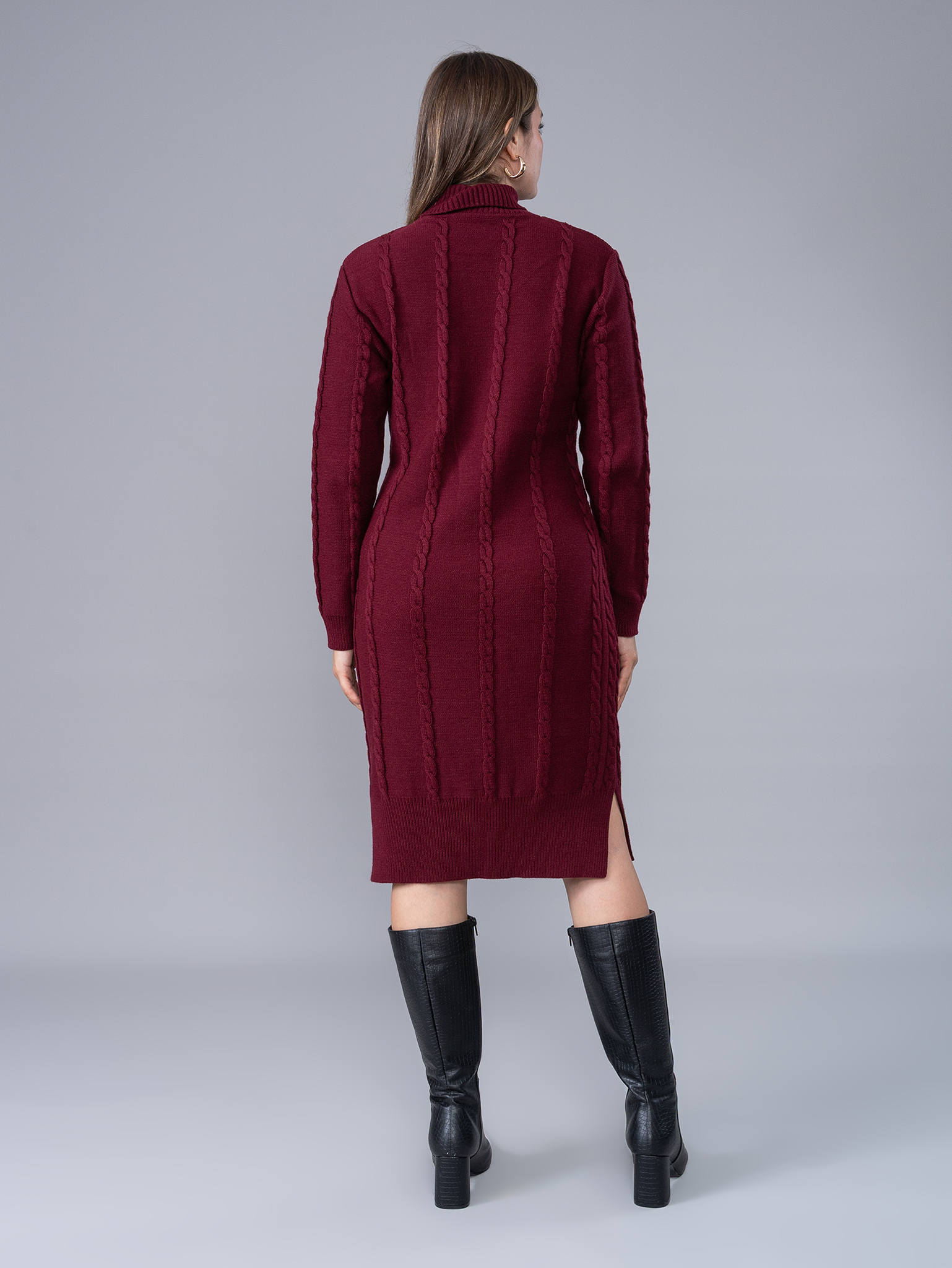 Vestido Tejido Silvana Guinda
