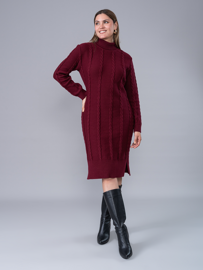 Vestido Tejido Silvana Guinda
