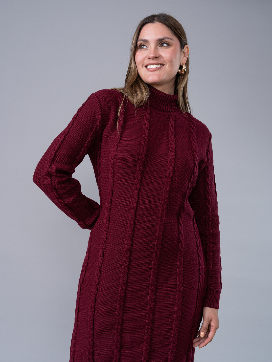 Vestido Tejido Silvana Guinda