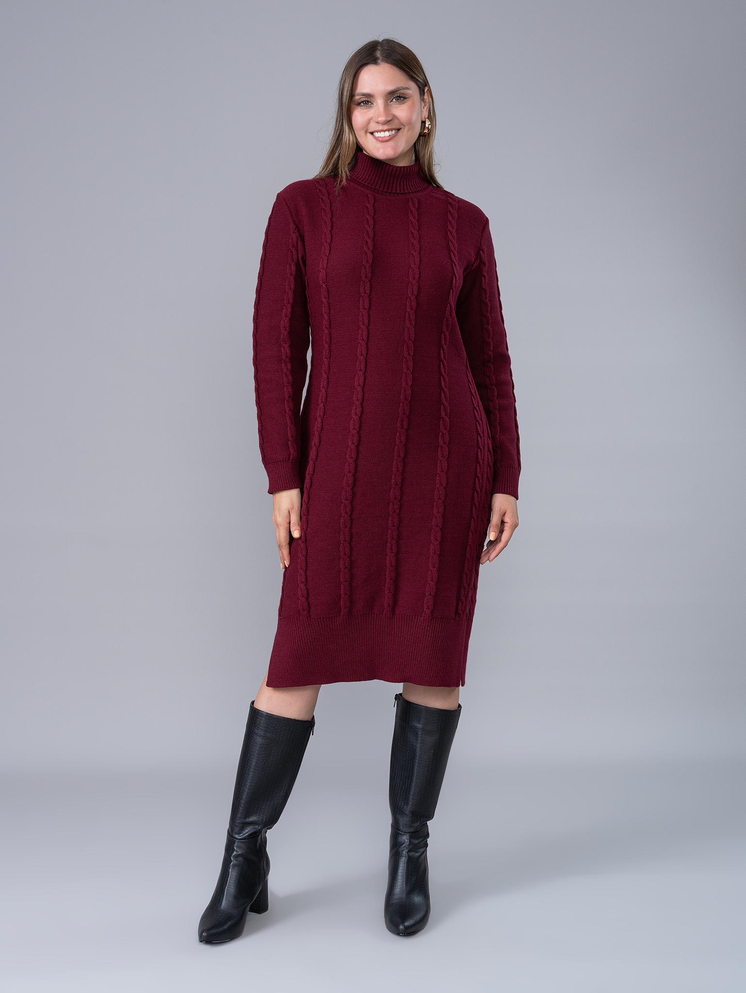 Vestido Tejido Silvana Guinda
