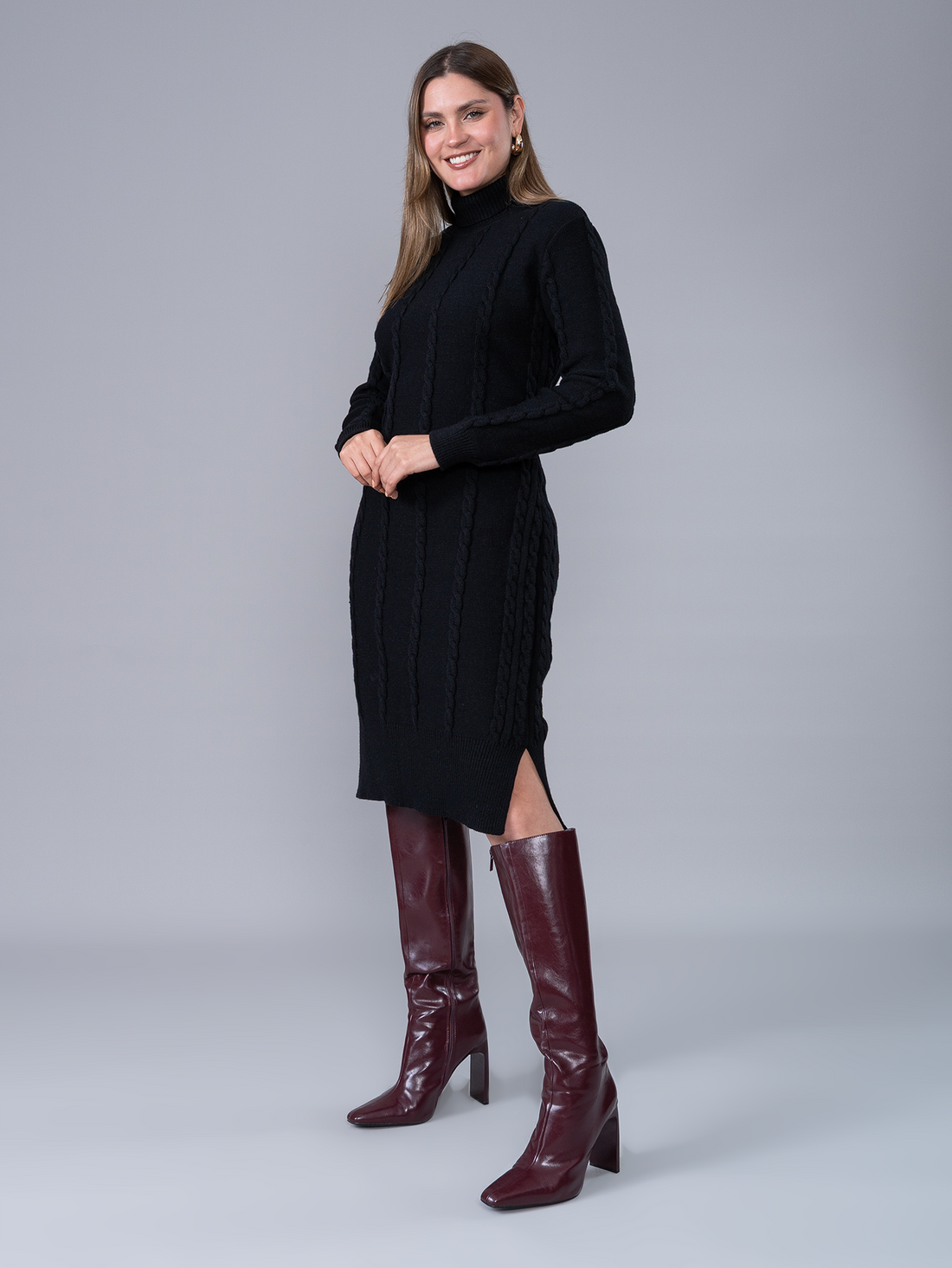 Vestido Tejido Silvana Negro