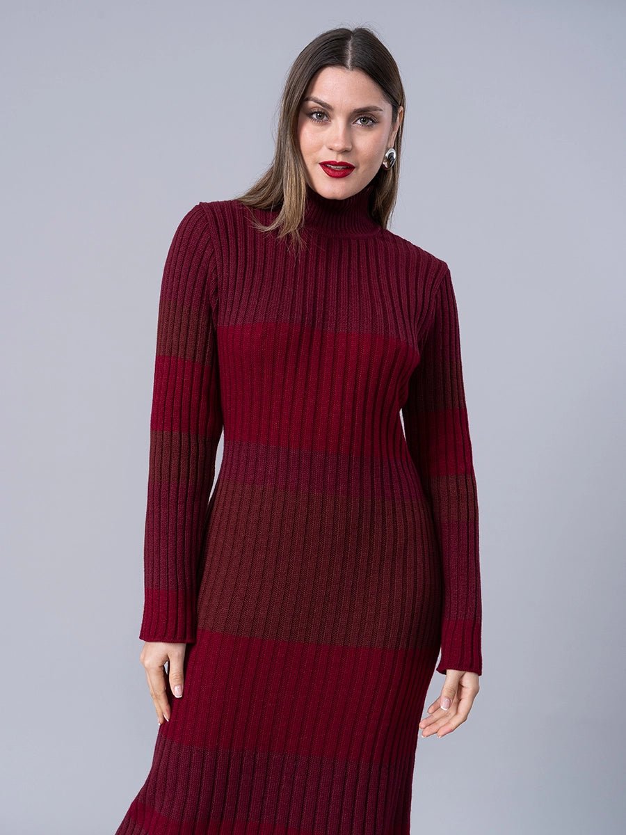 Vestido Tejido Allegra Borgoña - Vestido de La Matier