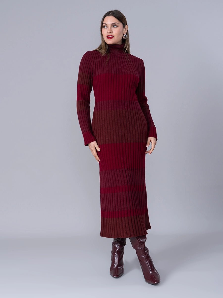 Vestido Tejido Allegra Borgoña - Vestido de La Matier