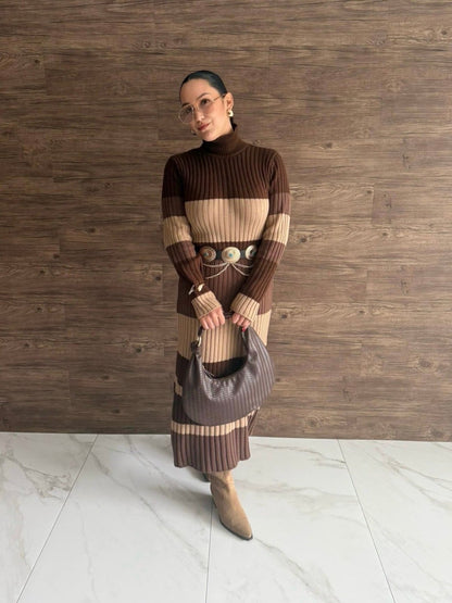 Vestido Tejido Allegra Brown - Vestido de La Matier