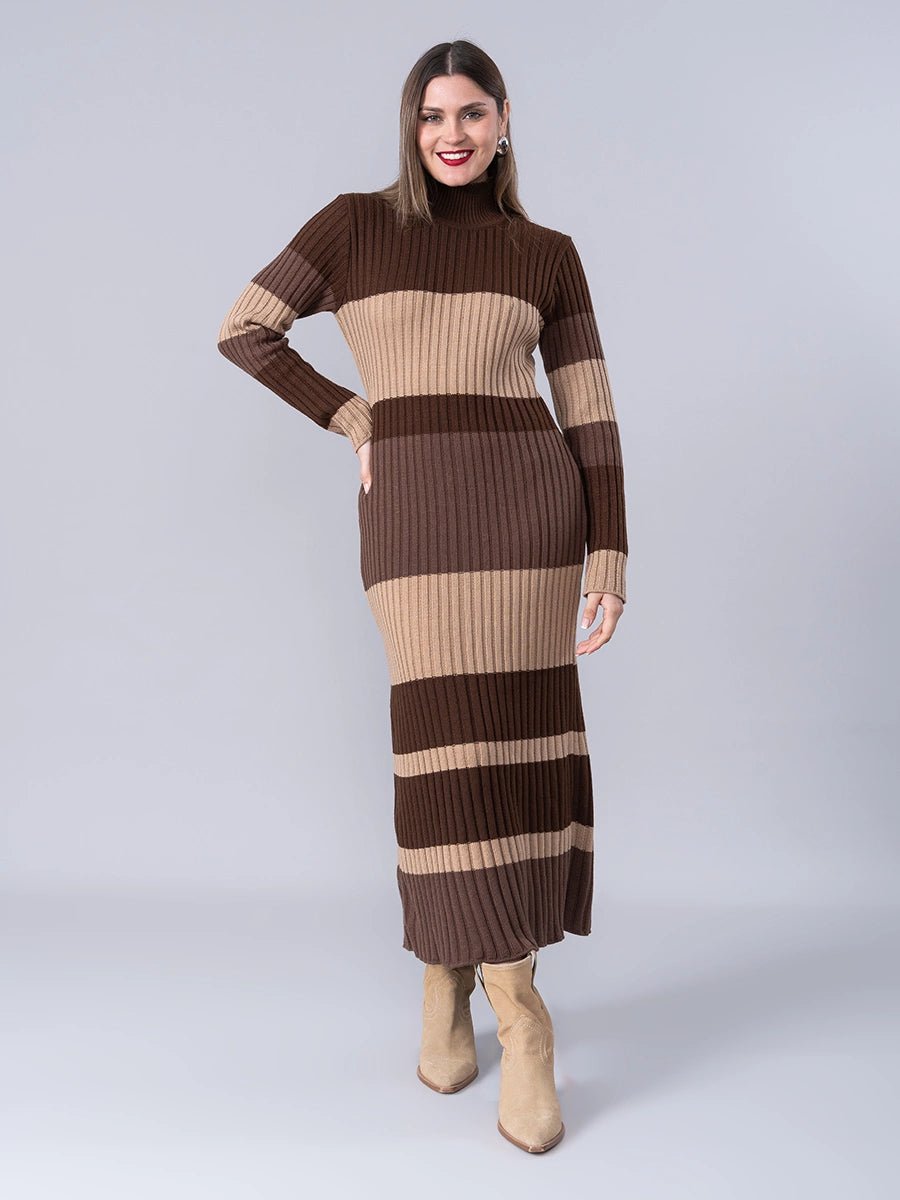 Vestido Tejido Allegra Brown - Vestido de La Matier
