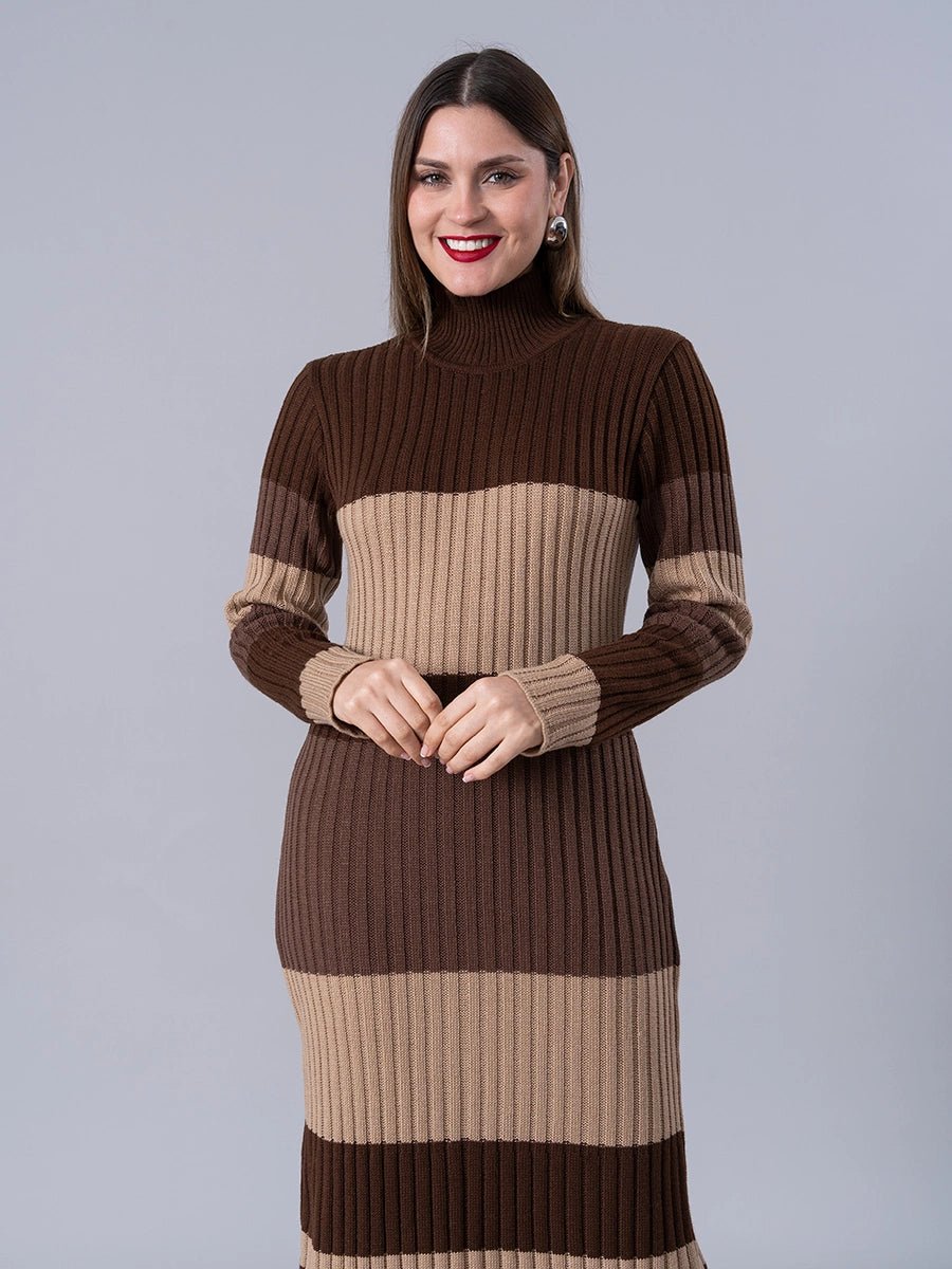 Vestido Tejido Allegra Brown - Vestido de La Matier