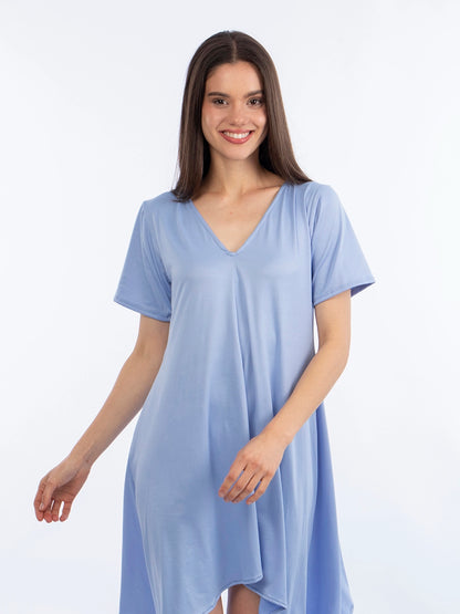 Vestido Básico en Tuvalu Celeste