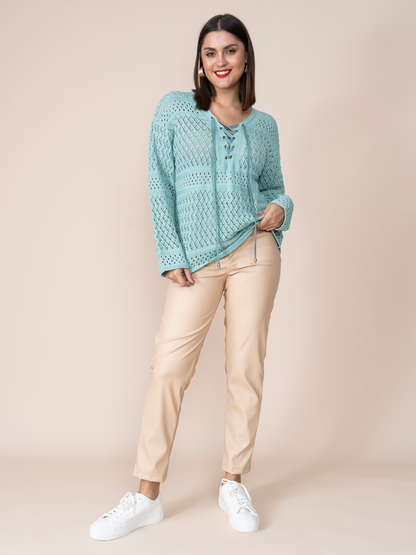 Cement Woven Elva Sweater 