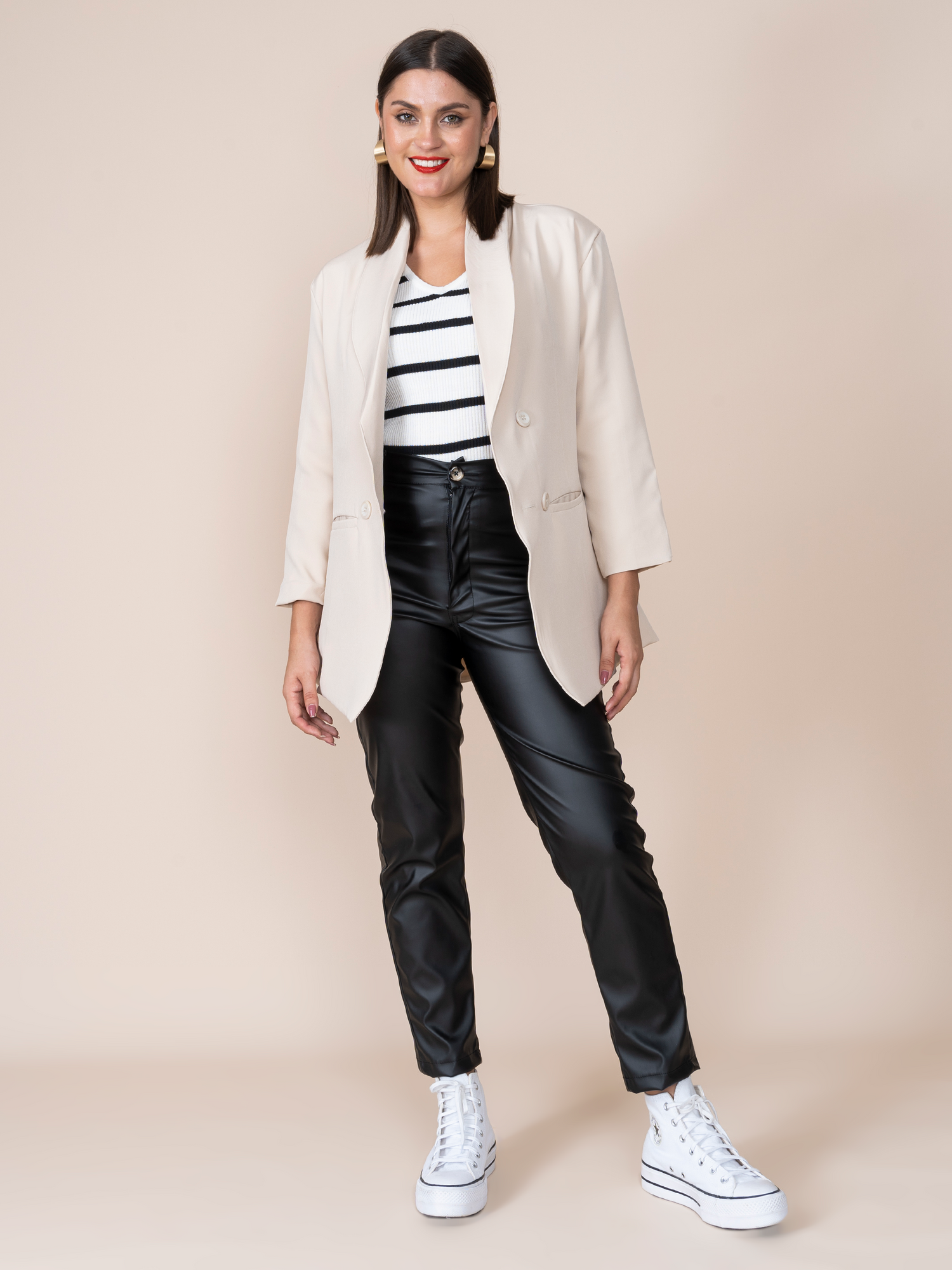 La Matier Beige Blazer
