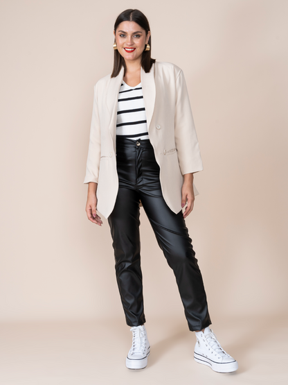La Matier Beige Blazer