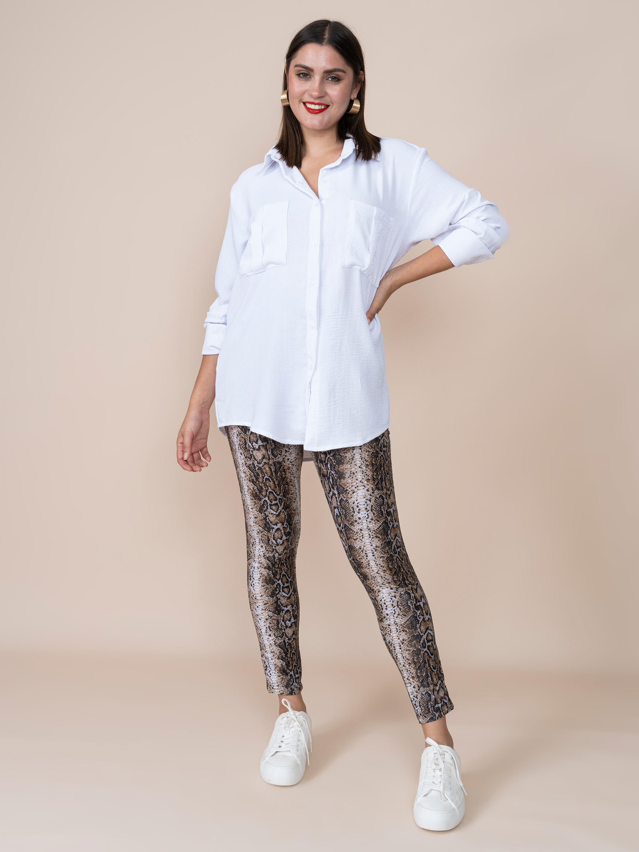 Ambar Animal Print Python Leggings