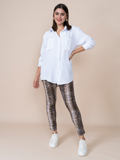 Ambar Animal Print Python Leggings