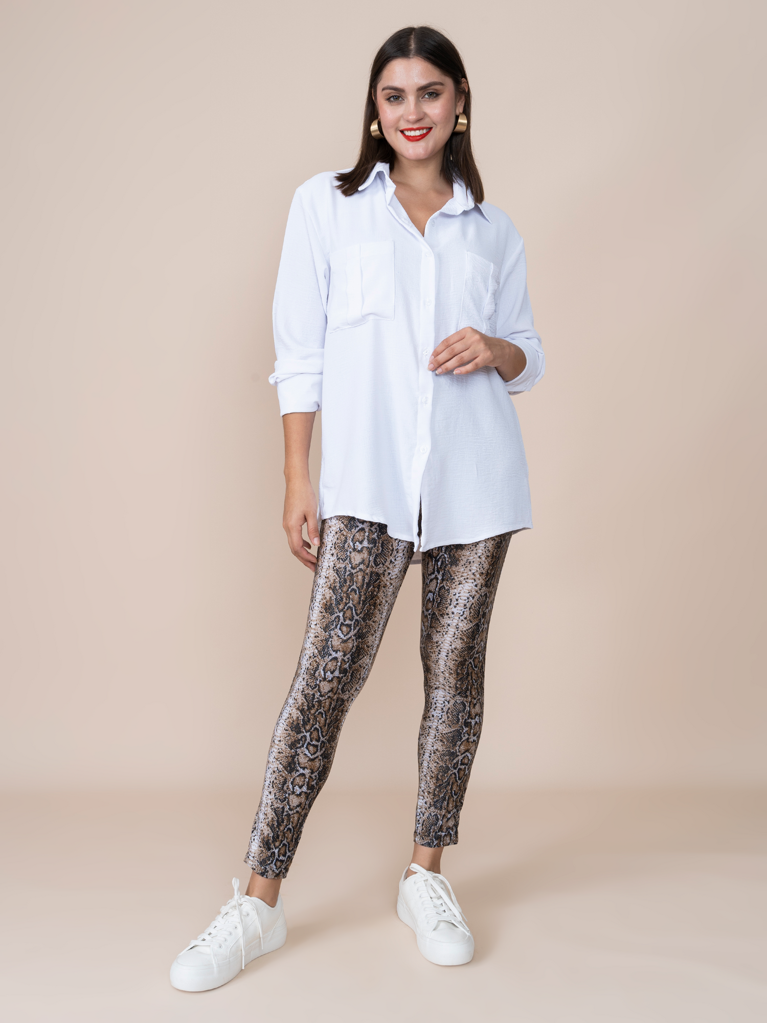 Ambar Animal Print Python Leggings