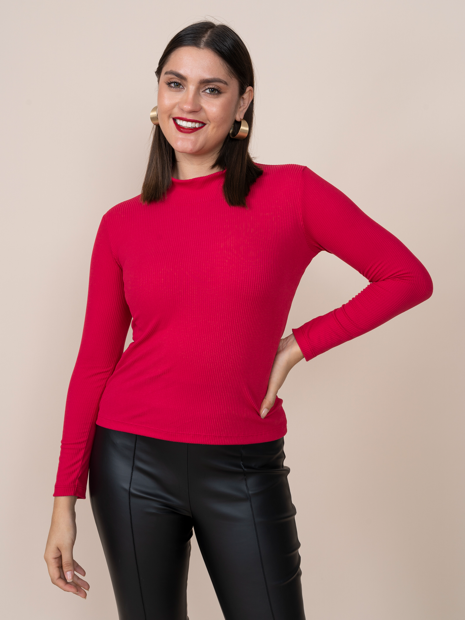 Basic Long Sleeve Fuchsia Cafarena