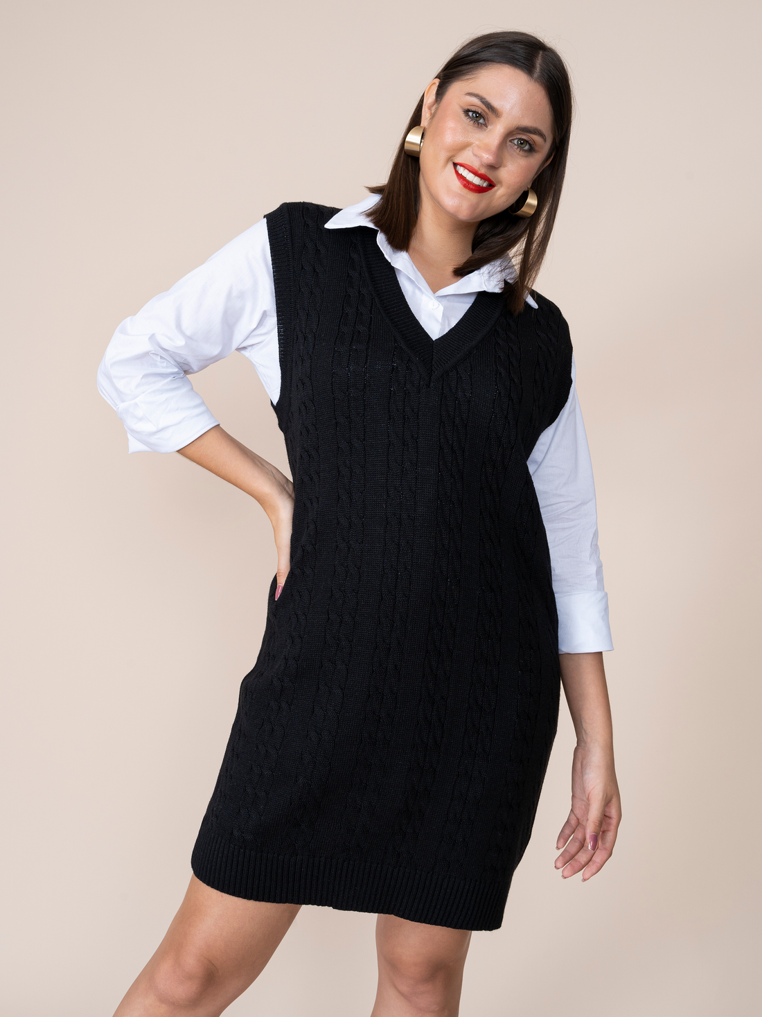 Sandra Black Fabric Dress